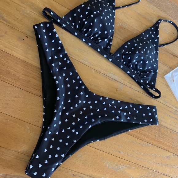 SOLD Zahara swim Cherry Valentine bikini sz L NWT - Picture 2 of 5